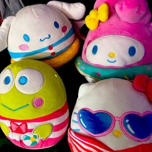 4 Sanrio Hello Kitty and Friends 6.5” Squishmallows